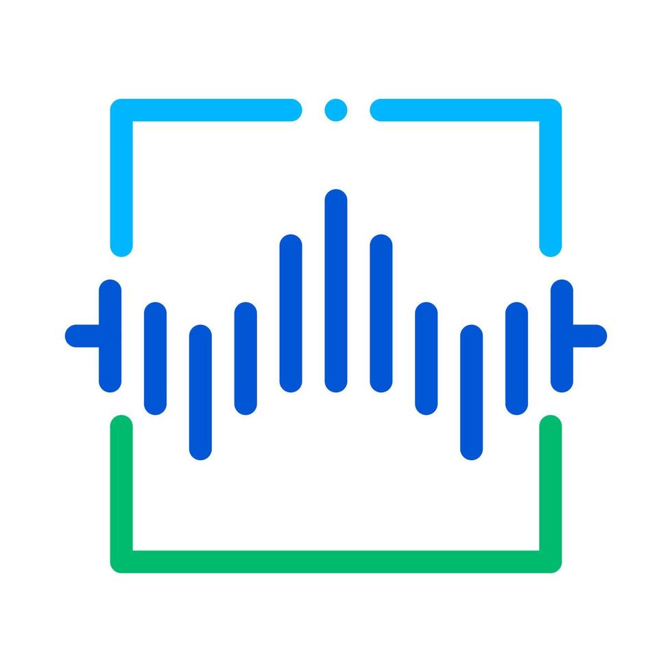 Ilustración de vector de icono de control de voz de sensor inalámbrico