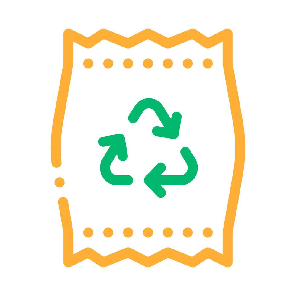 Plastic Parcel Bag With Recycle Mark Vector Icon