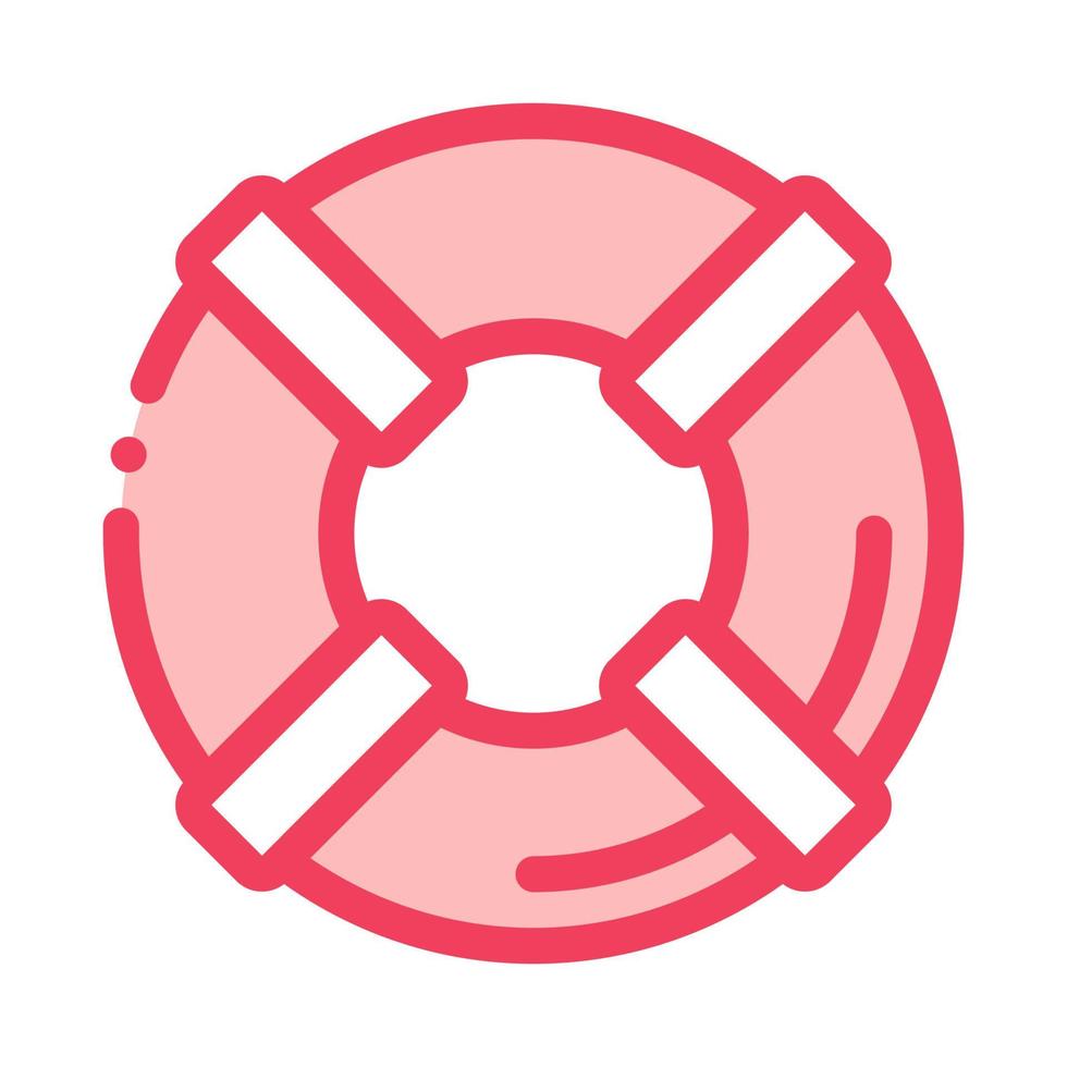 Lifebuoy Canoeing Icon Vector Illustration