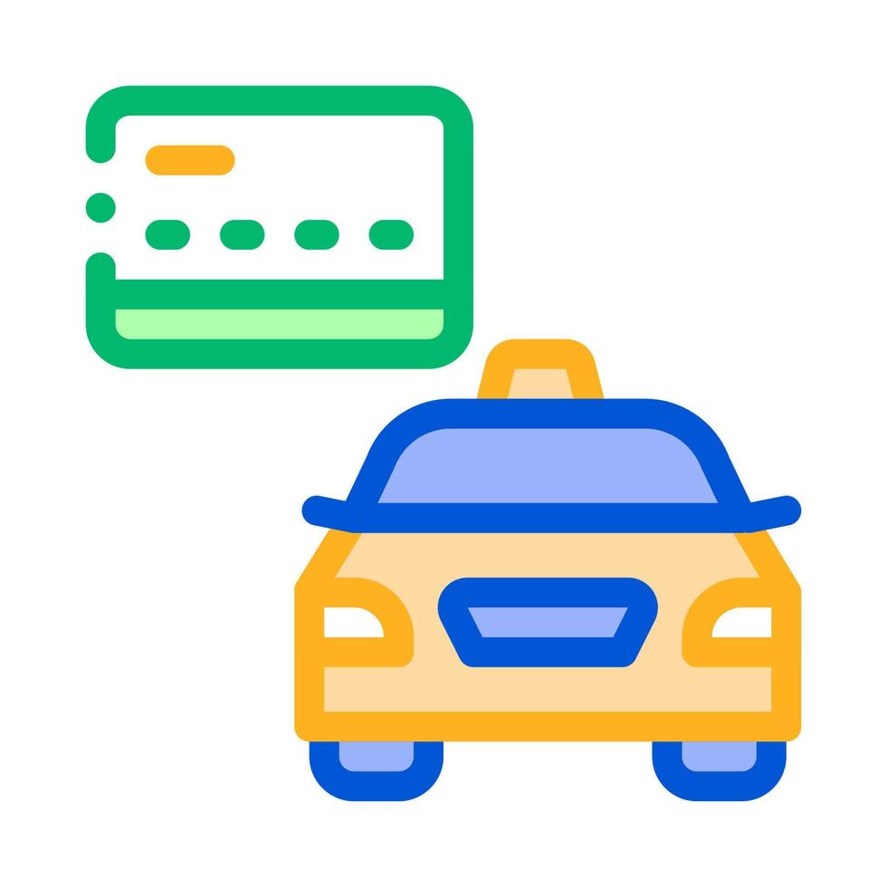 Credit Card Payment for Taxi Services Online Icon Vector Illustration