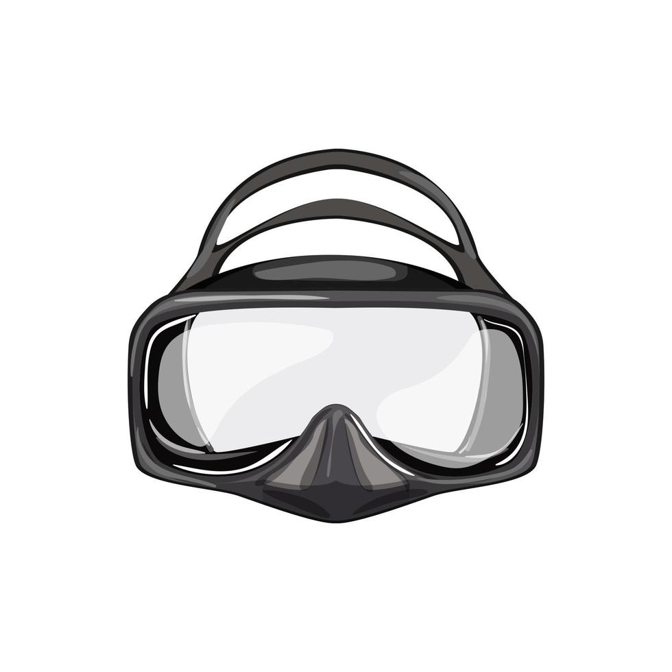 swim diving mask cartoon vector illustration