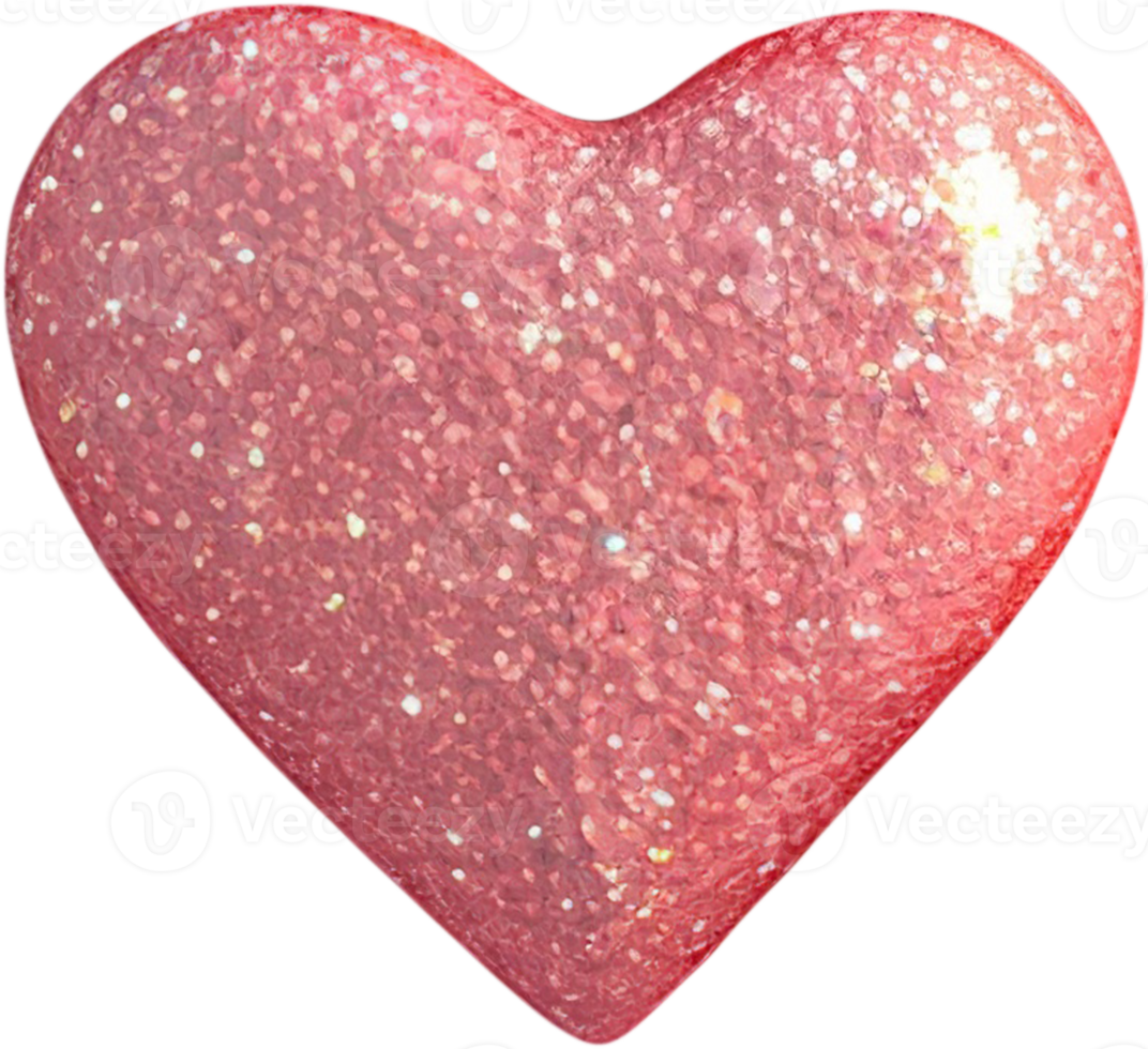 Romantic 3D Heart Illustration png