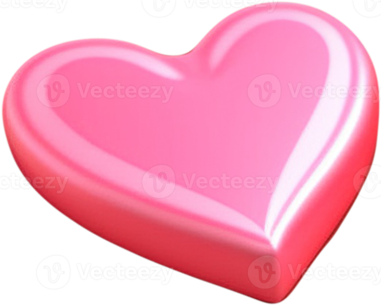 Shining 3D representation of a heart signifying love and devotion png