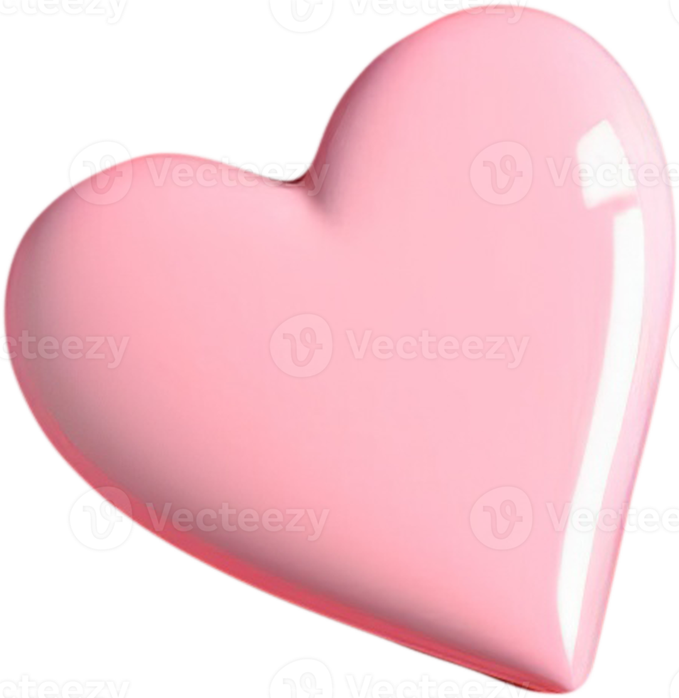 Símbolo de ilustración de corazón 3d de amor y romance png