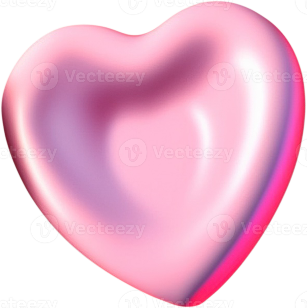 símbolo do coração 3d do romance png