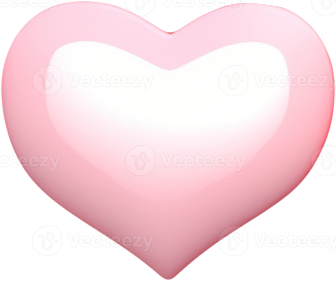 3D Heart Symbol of Love and Affection png