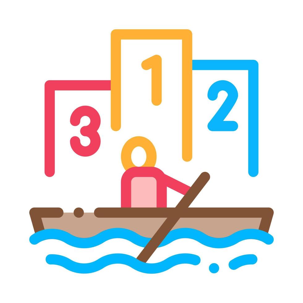 Boat Rowing Competition Canoeing Icon Vector Illustration