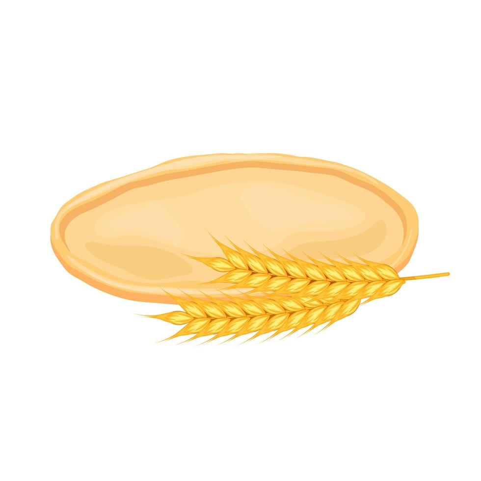 dough flour spikelet cartoon vector illustration