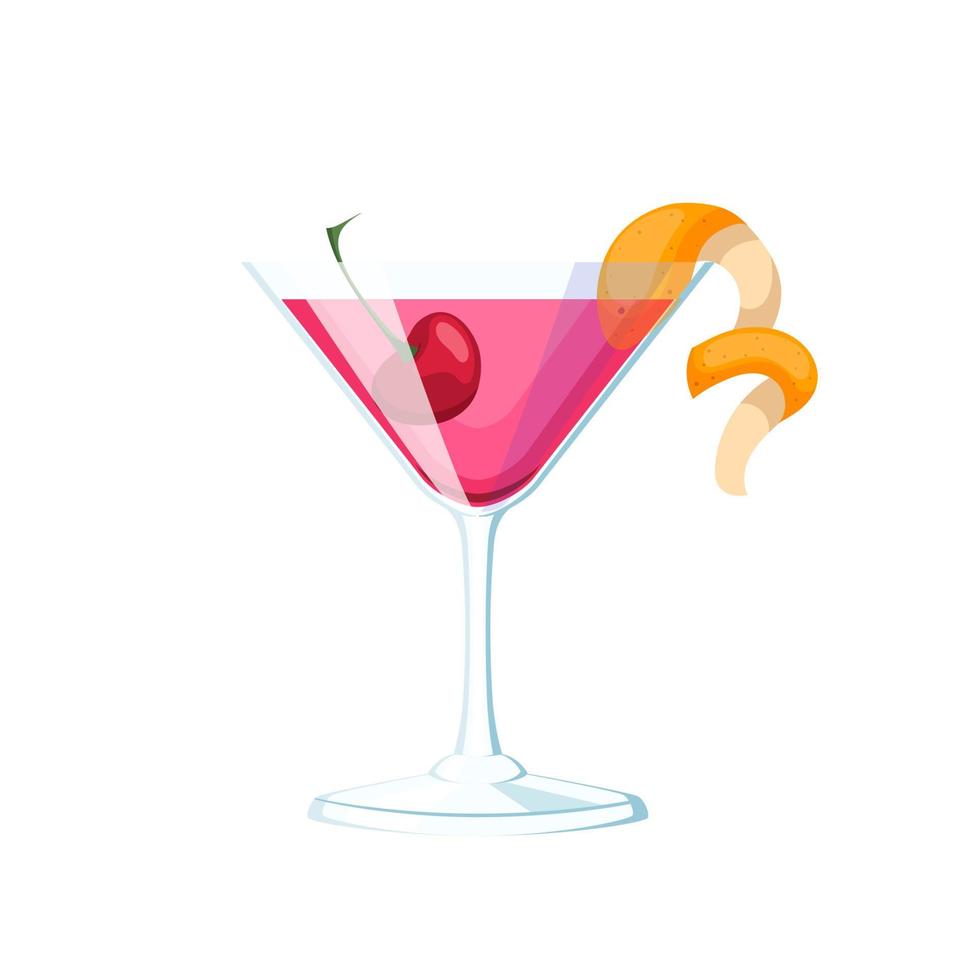 cocktail drink cartoon vector illustration