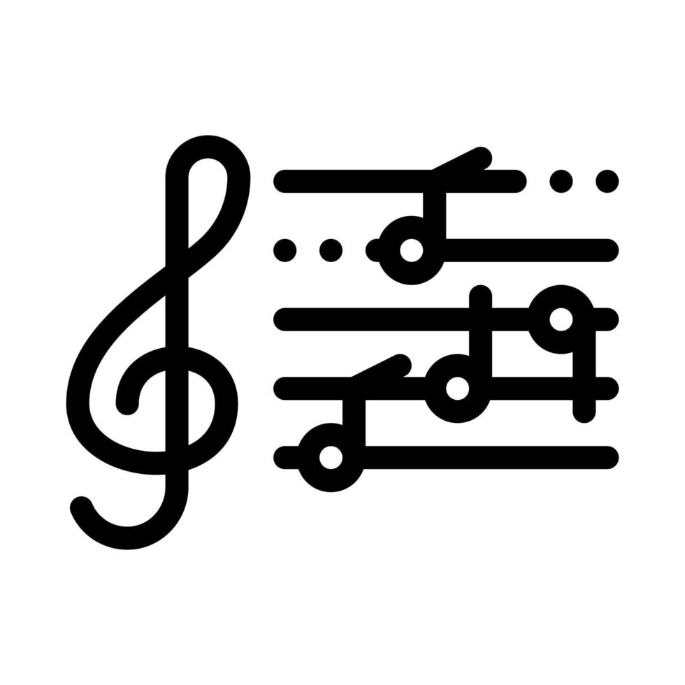 Treble Clef And Musical Notes Opera Element Vector