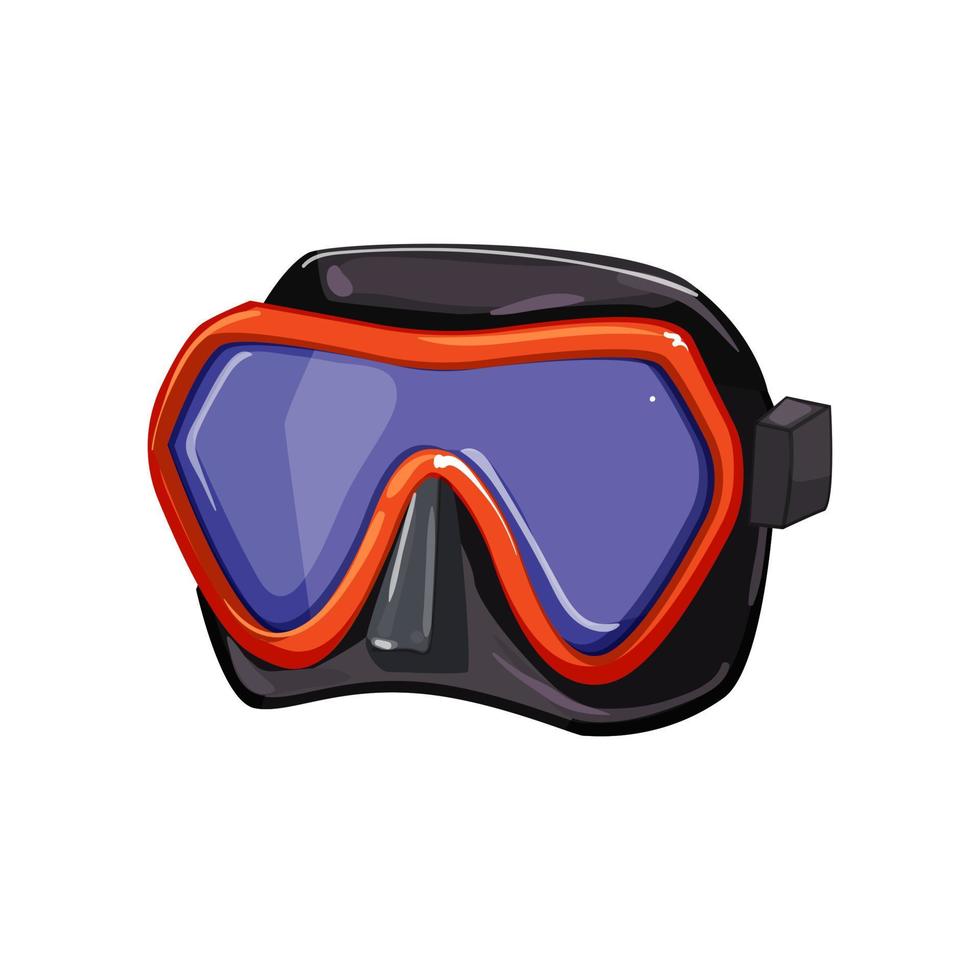 sea diving mask cartoon vector illustration