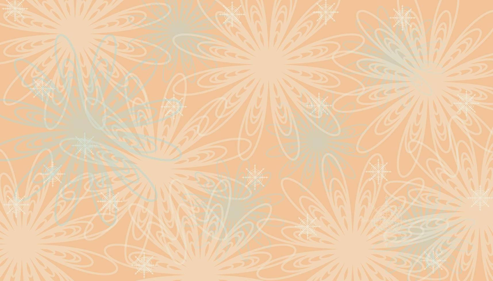 winter background on a light pink background snowflakes patterns blue spots vector