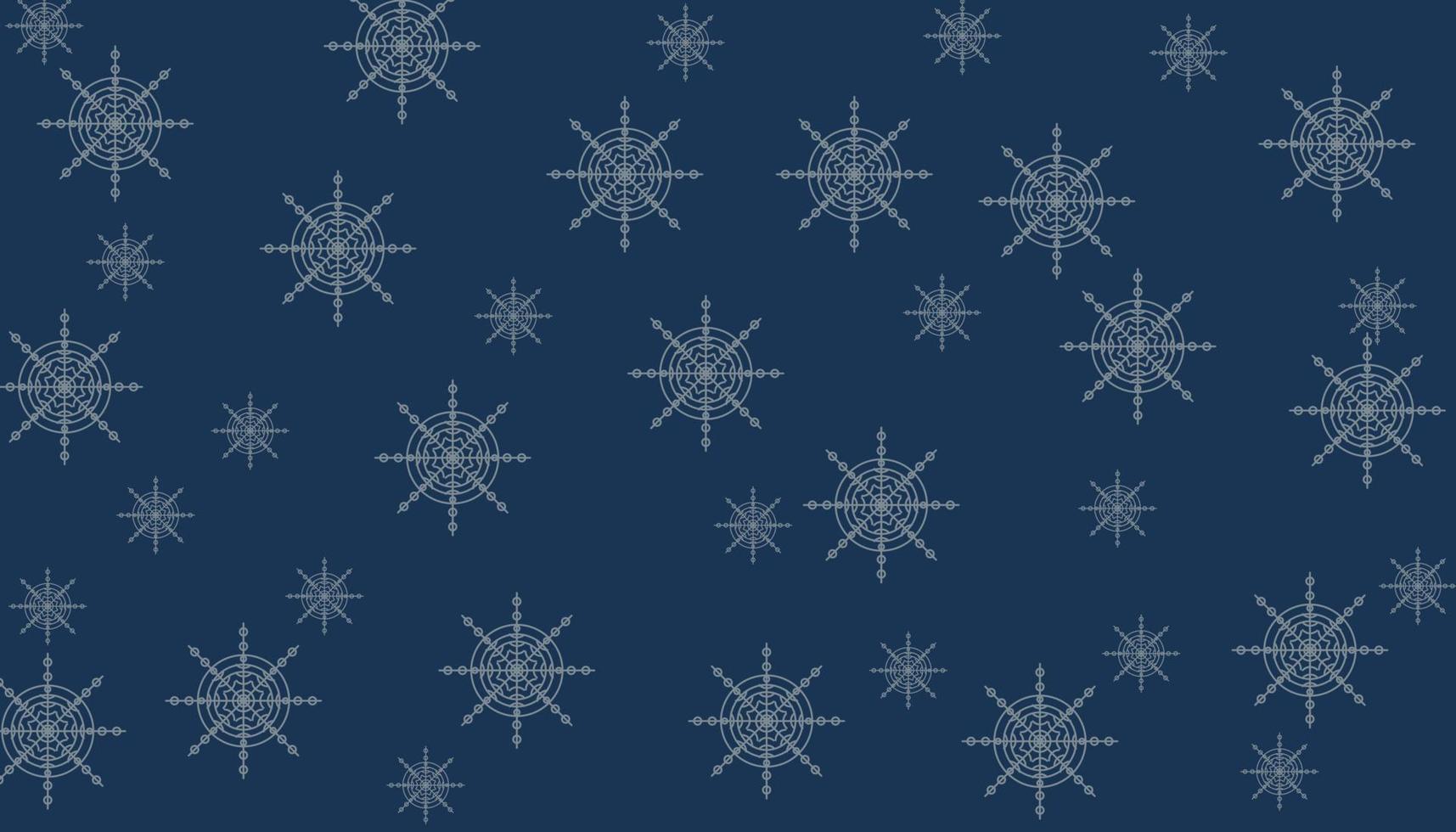 copos de nieve de fondo de invierno sobre un fondo azul oscuro para presentaciones de pancartas vector