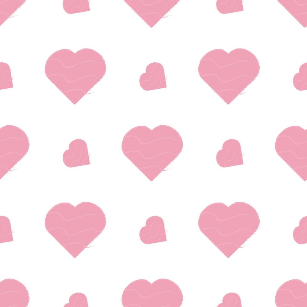 Pink heart. Pink vector heart shapes in beautiful style on white background. Vector isolated collection.
