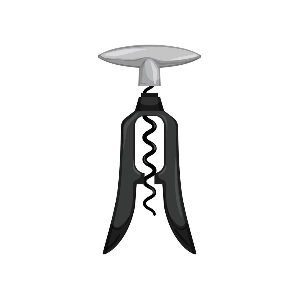 bottle corkscrew wine cartoon vector illustration