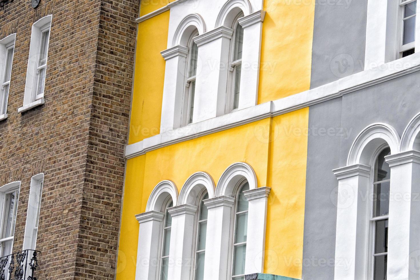 portobello road london street colorful buildings photo