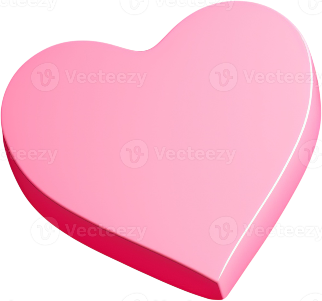 Free 3D Heart Illustration Representing Love and Romance 17419811 PNG ...
