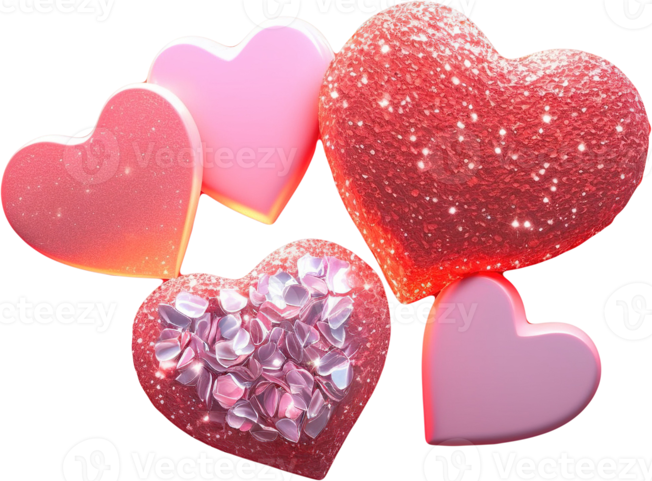 Romantic 3D Heart Illustration png