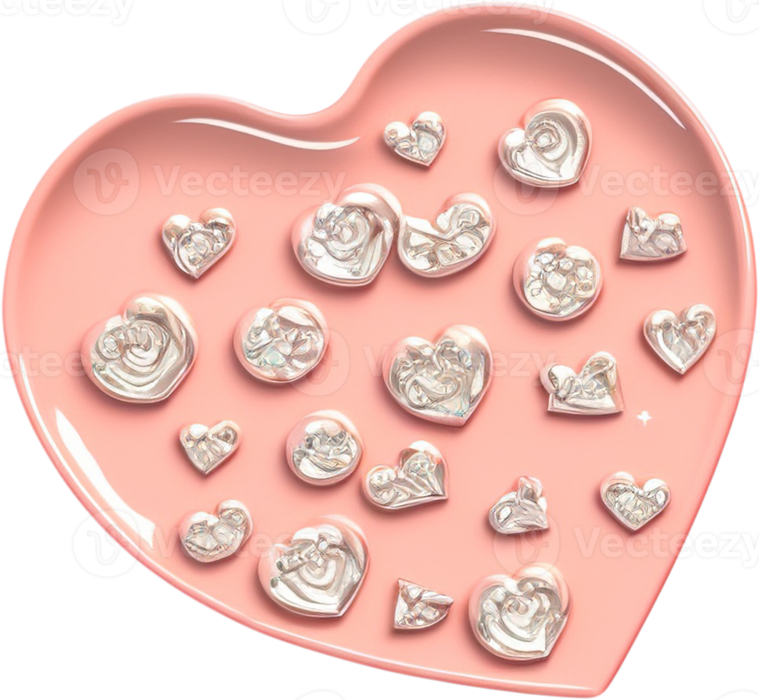 Romantic 3D Heart Illustration png