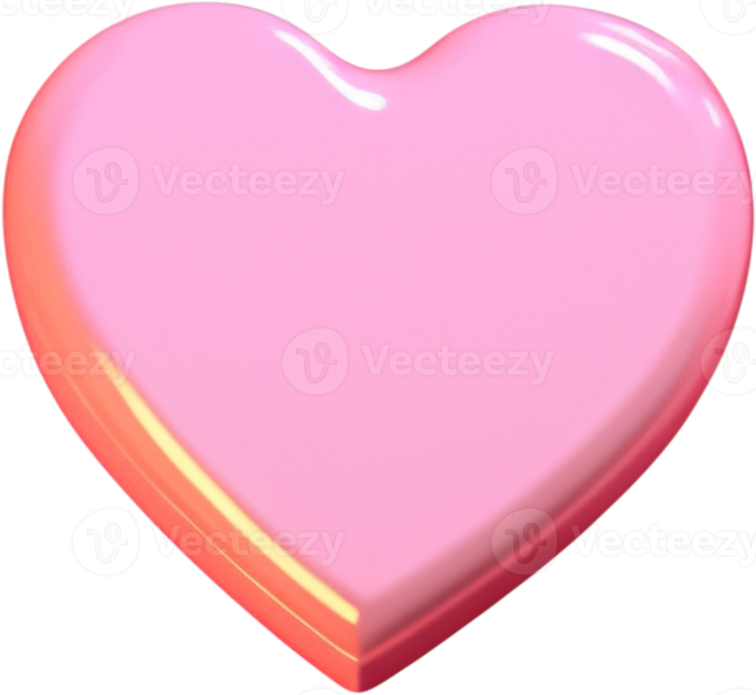 3D Heart Illustration Expressing Emotion of Love png