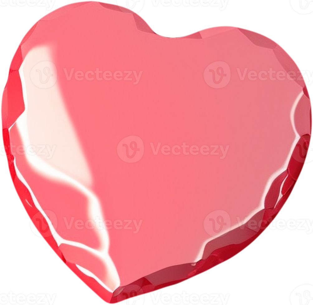 Sparkling 3D illustration of a heart symbolizing love and romance png