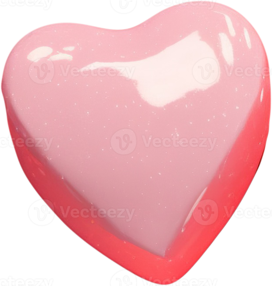 Radiant 3D image of a heart denoting love and romance png