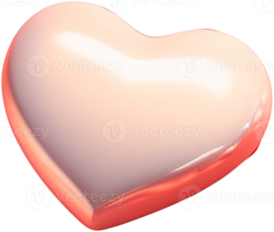 3D sparkling heart shape illustration representing love and romance png