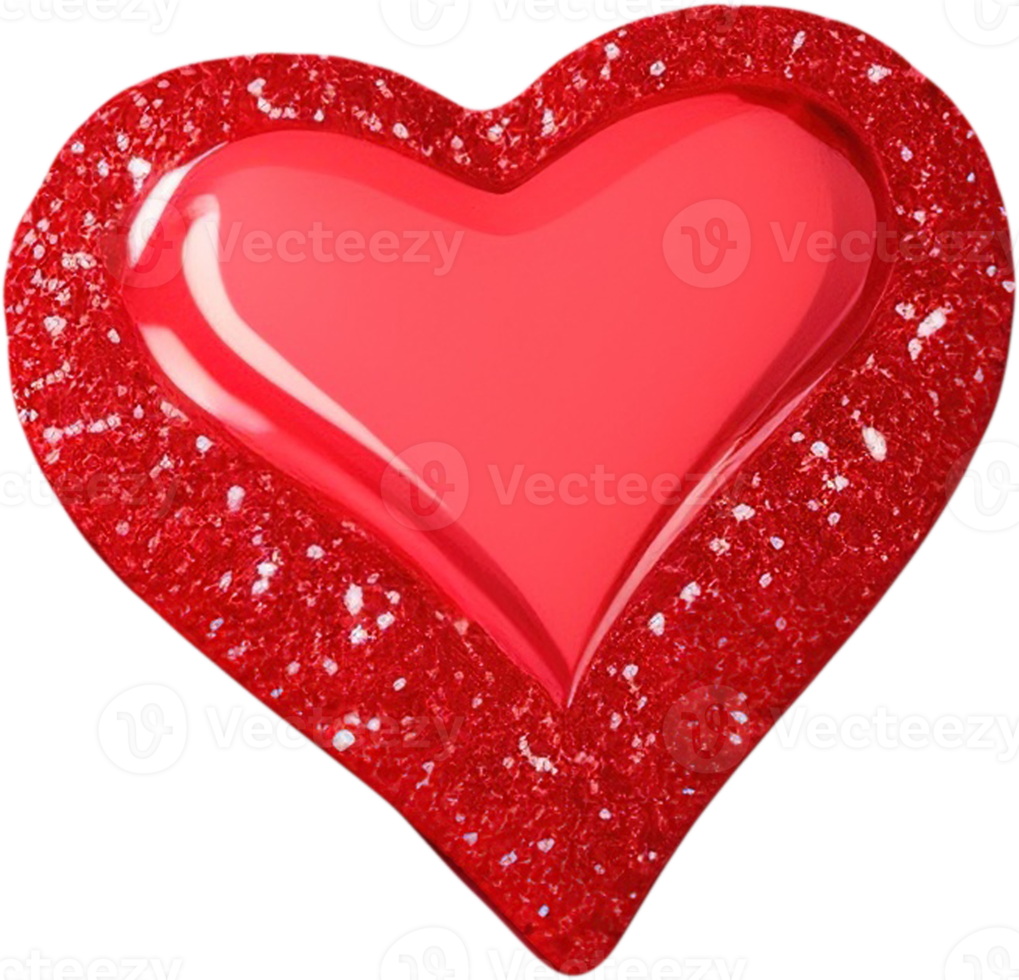 3d raggiante cuore forma illustrazione significare amore e affetto png