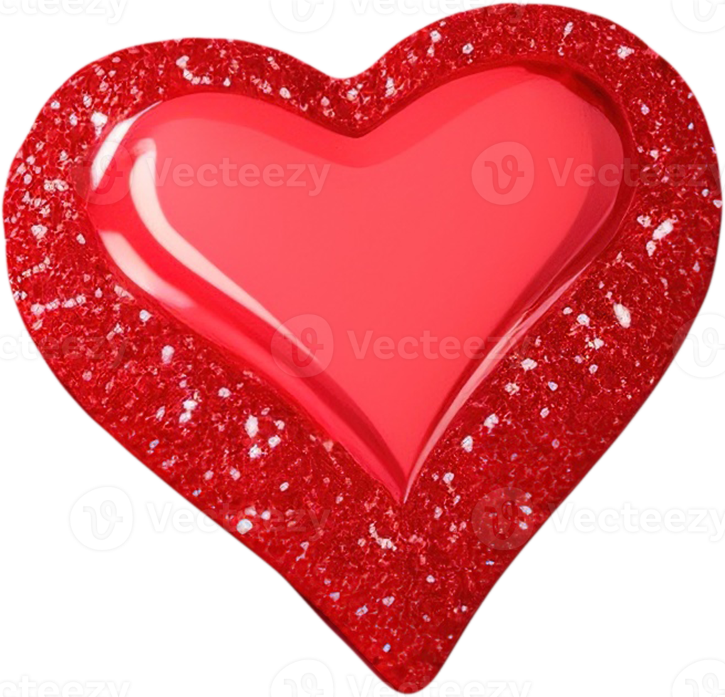 3D glowing heart shape illustration signifying love and affection png
