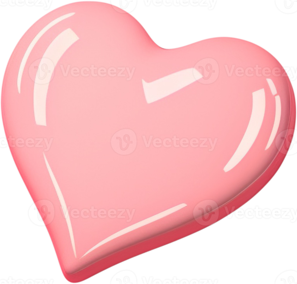 3D glowing heart shape illustration signifying love and affection png