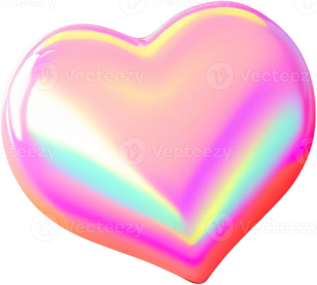 3D shiny heart shape illustration symbolizing love and romance png