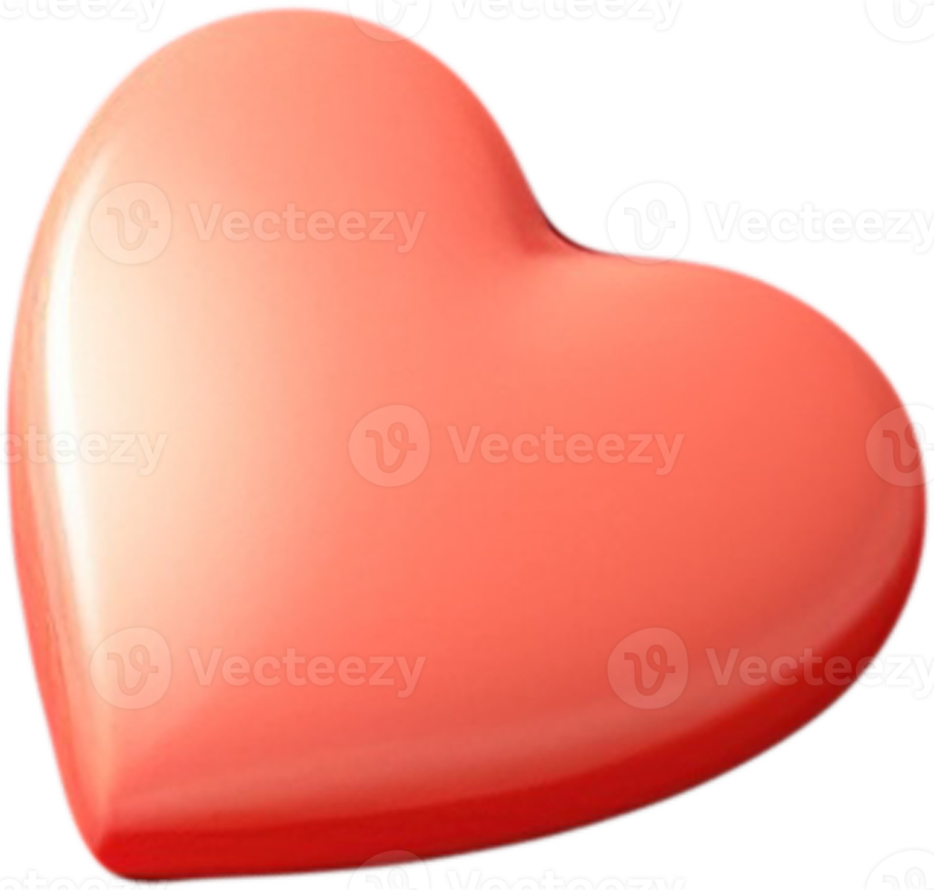 3D Heart Illustration Expressing Love png