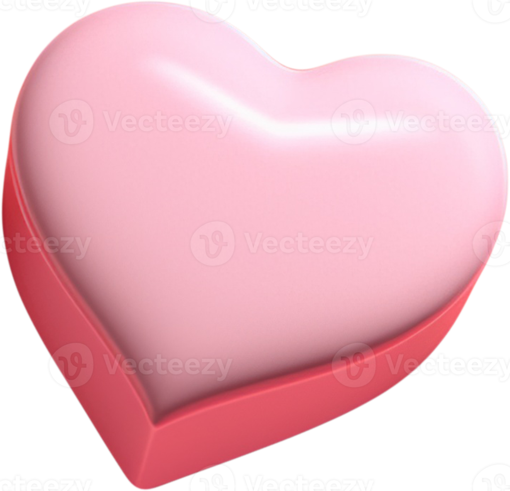 3D Heart Illustration for Wedding and Anniversary png