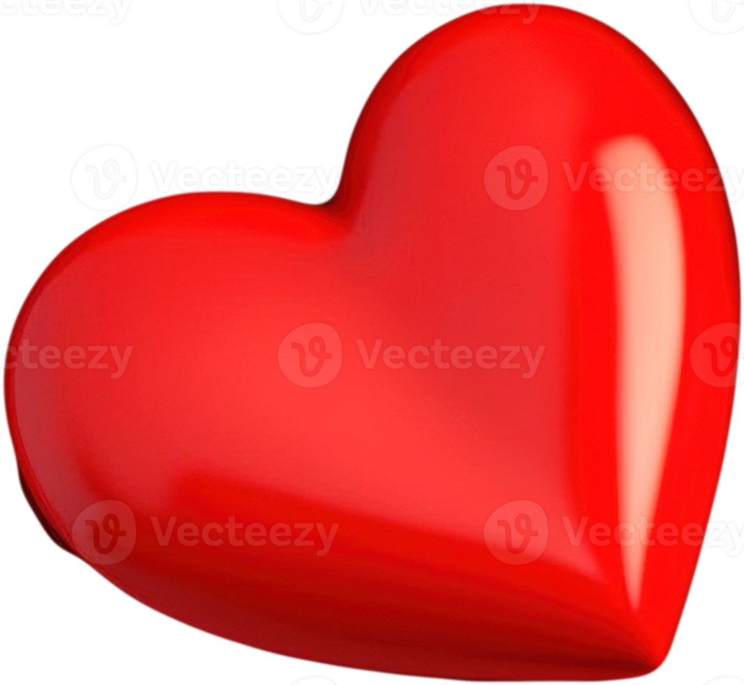 3D Heart Illustration Representing Passion png