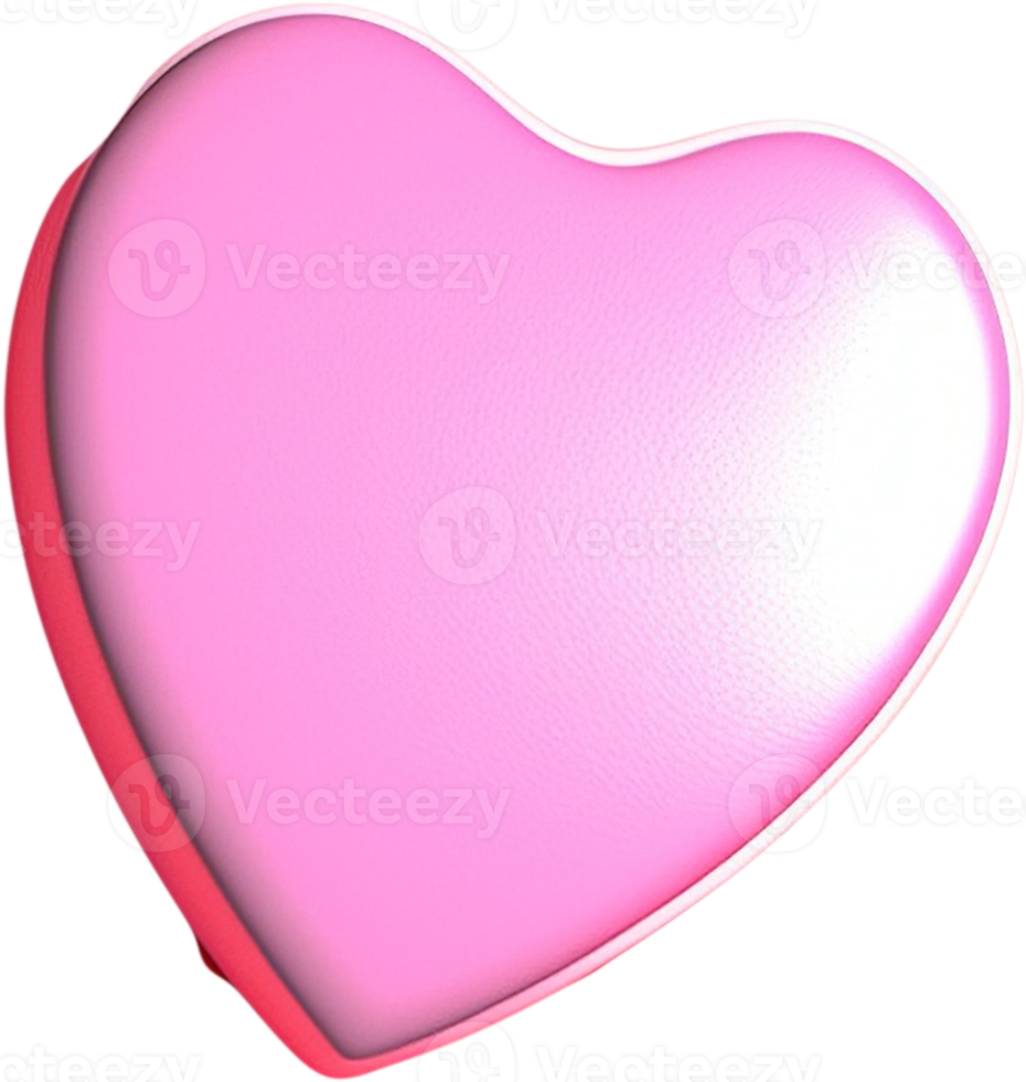 3D Heart Illustration Expressing Emotion of Love png