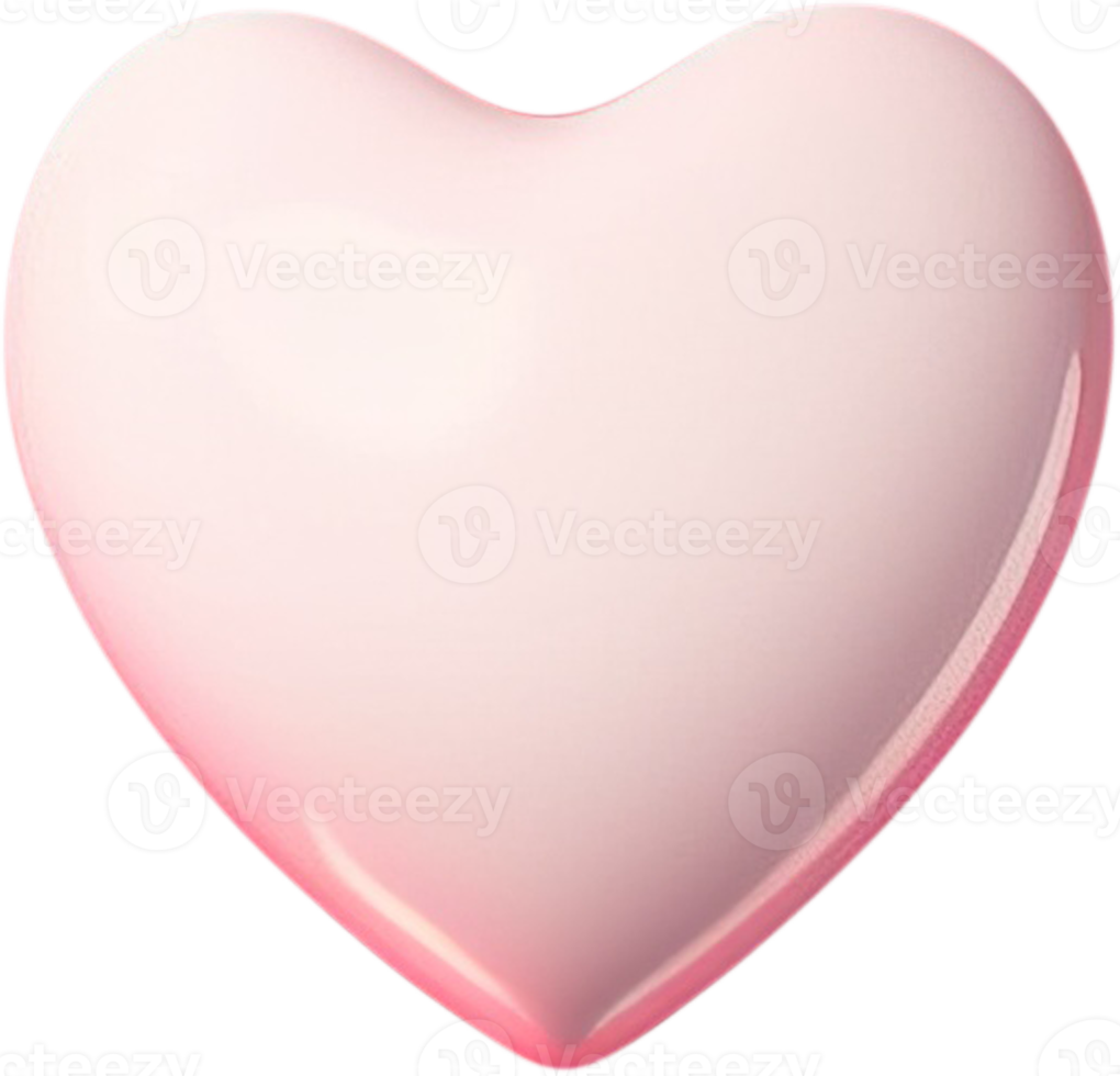 3D heart illustration symbol of love and romance png