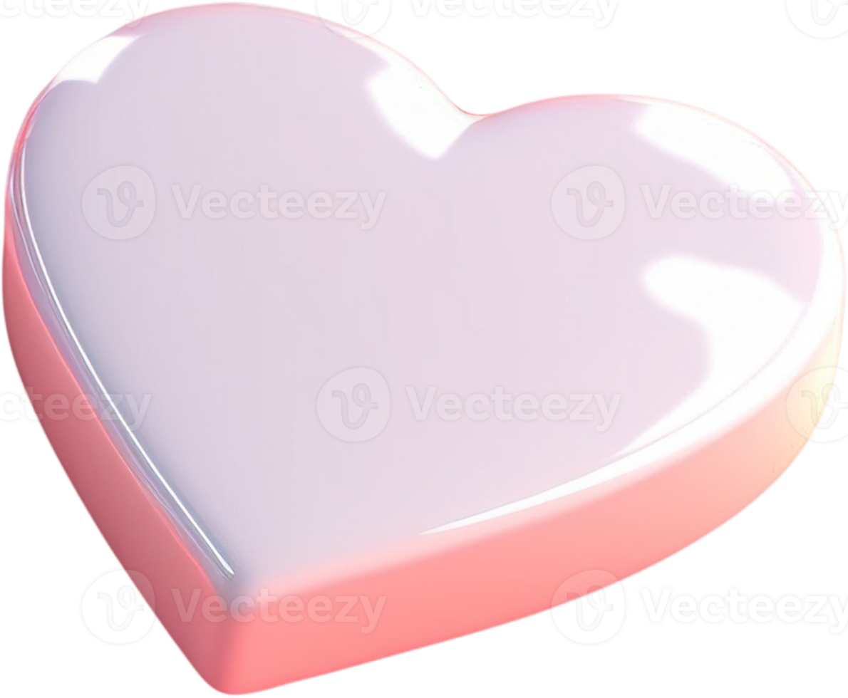 3D glowing heart shape illustration signifying love and affection png