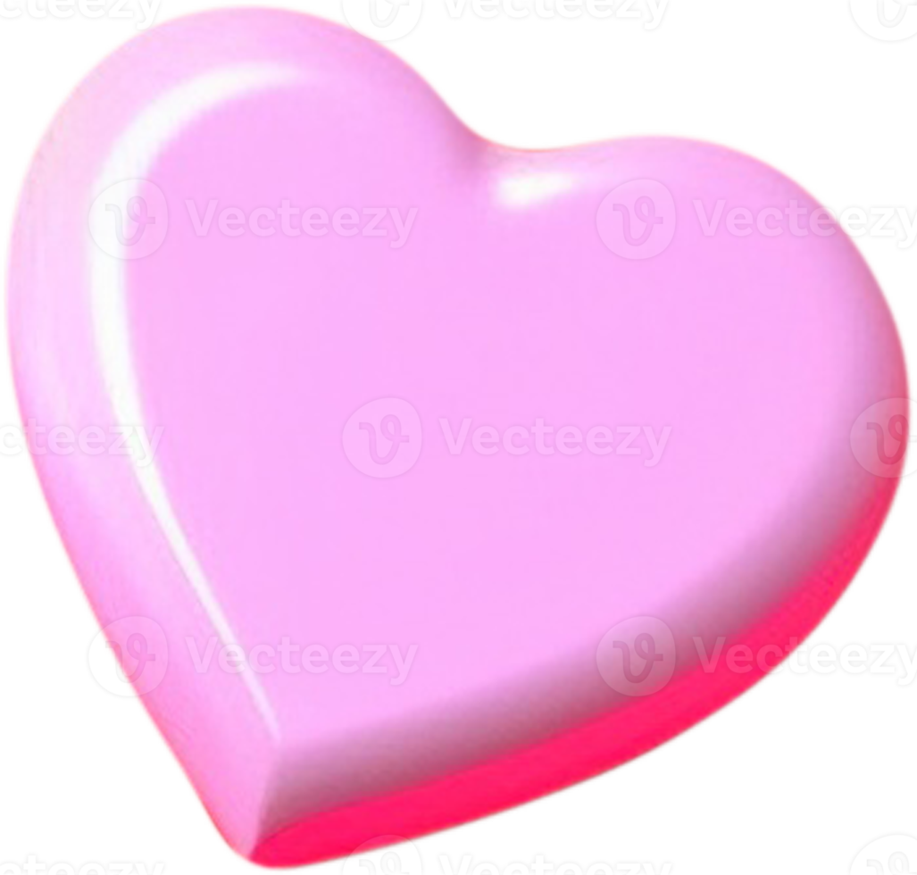 3D Heart Illustration for Valentine's Day png