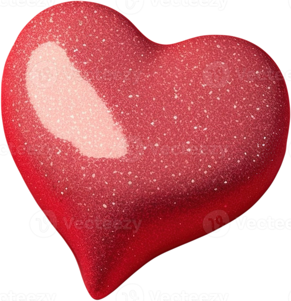 3D glowing heart shape illustration signifying love and affection png