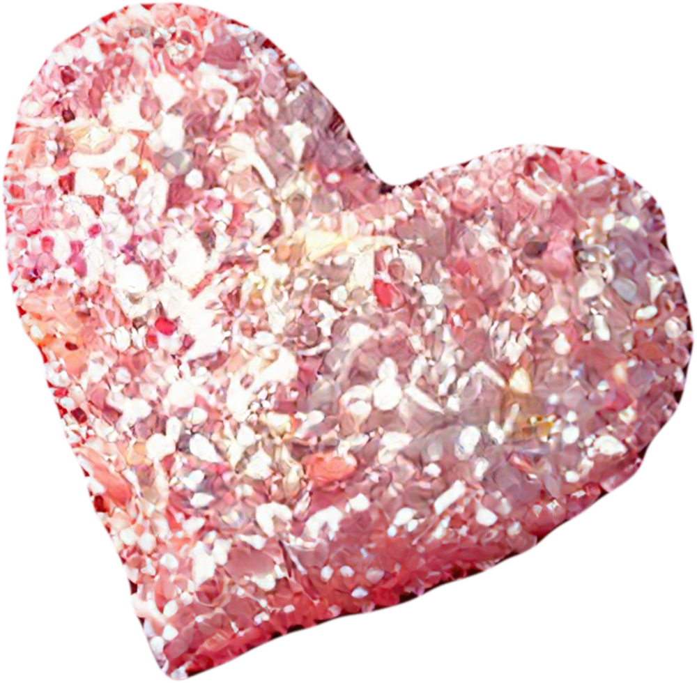 3D illustration of heart shape with abstract surface png