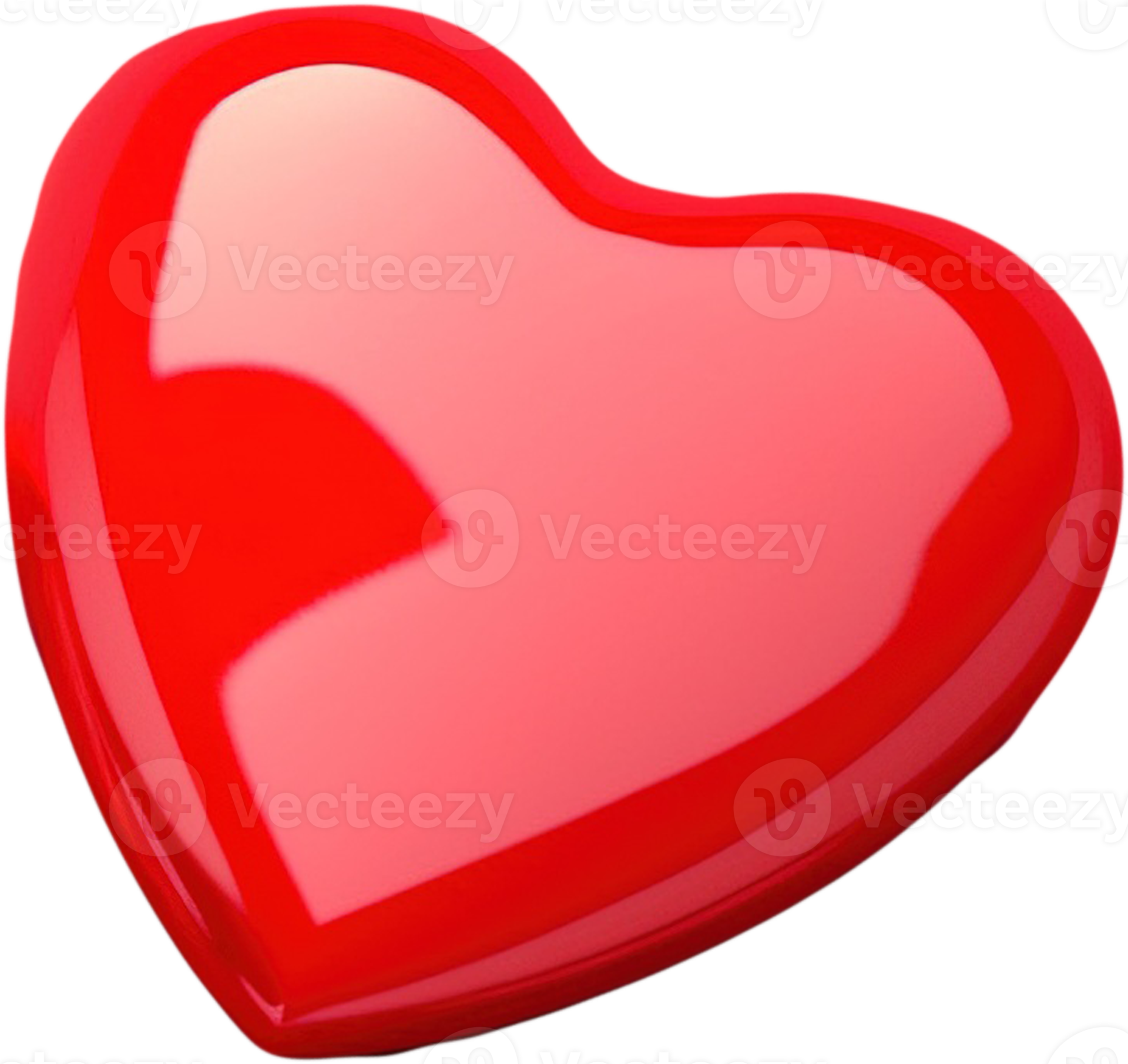 3D shiny heart shape illustration as a symbol of love and romance