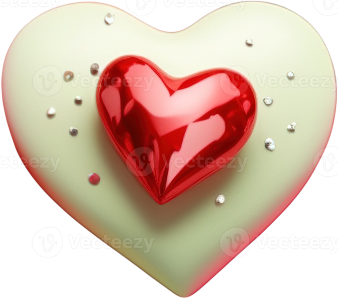 Romantic 3D Heart Illustration png
