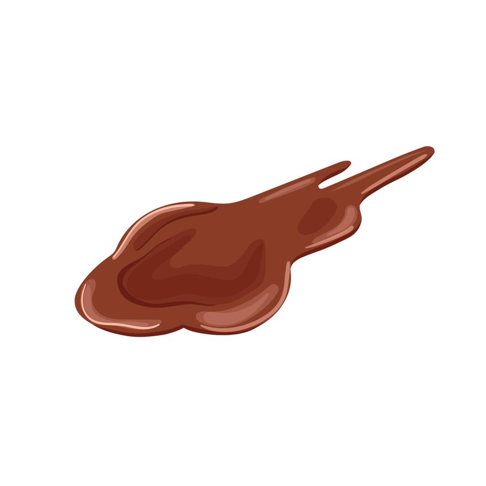 chocolate paste spash cartoon vector illustration