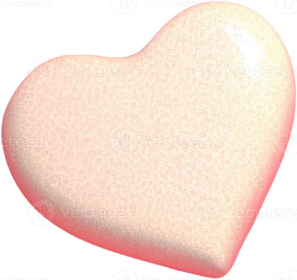 3D Heart Illustration Expressing Emotion of Love png