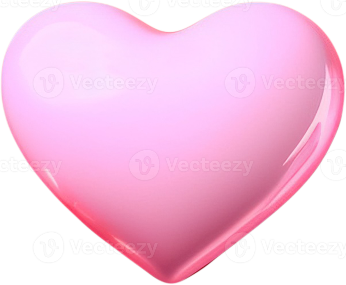 3D heart illustration symbol of love and romance 17420062 PNG