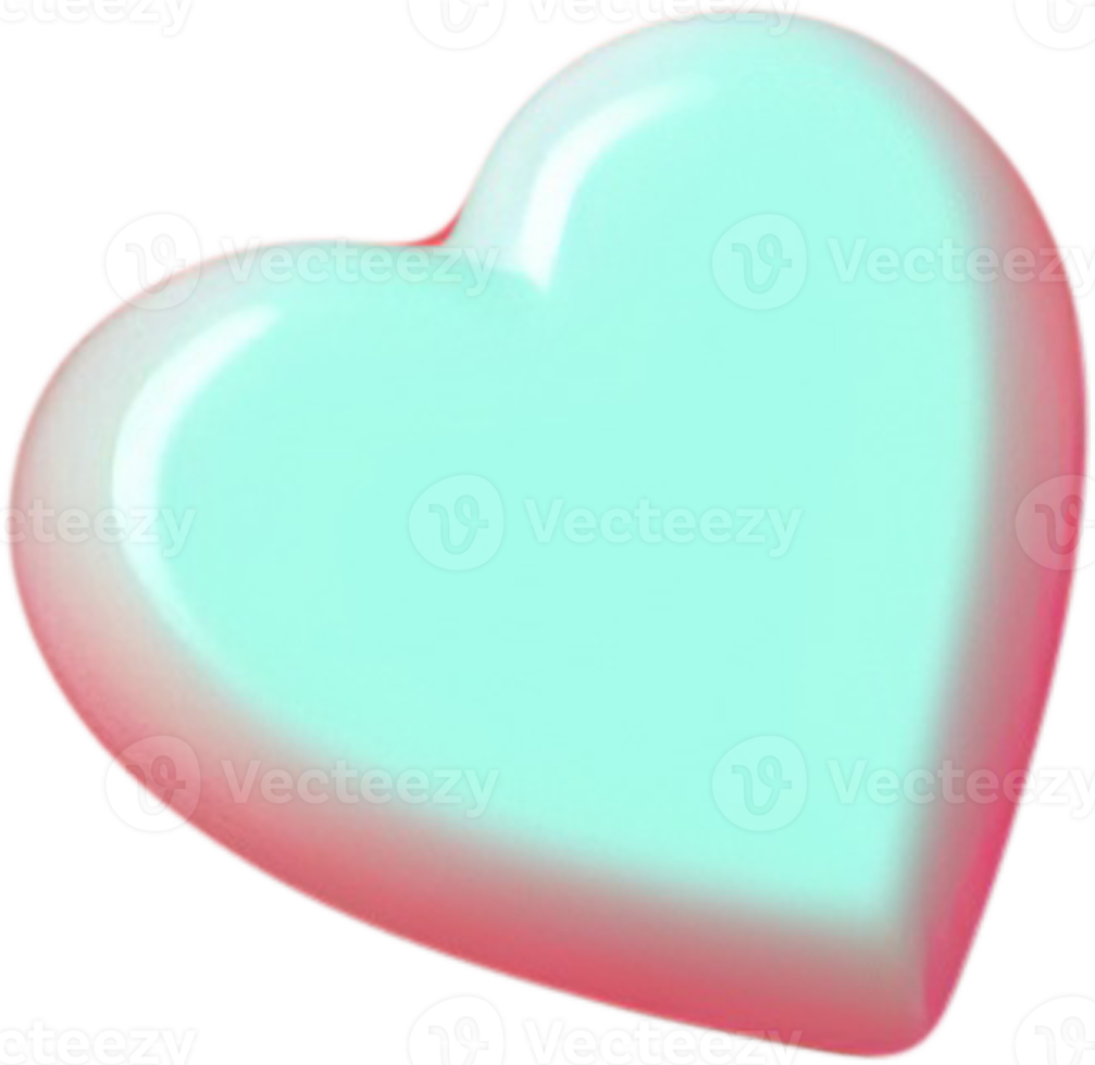 3D Heart Illustration for Valentine's Day png