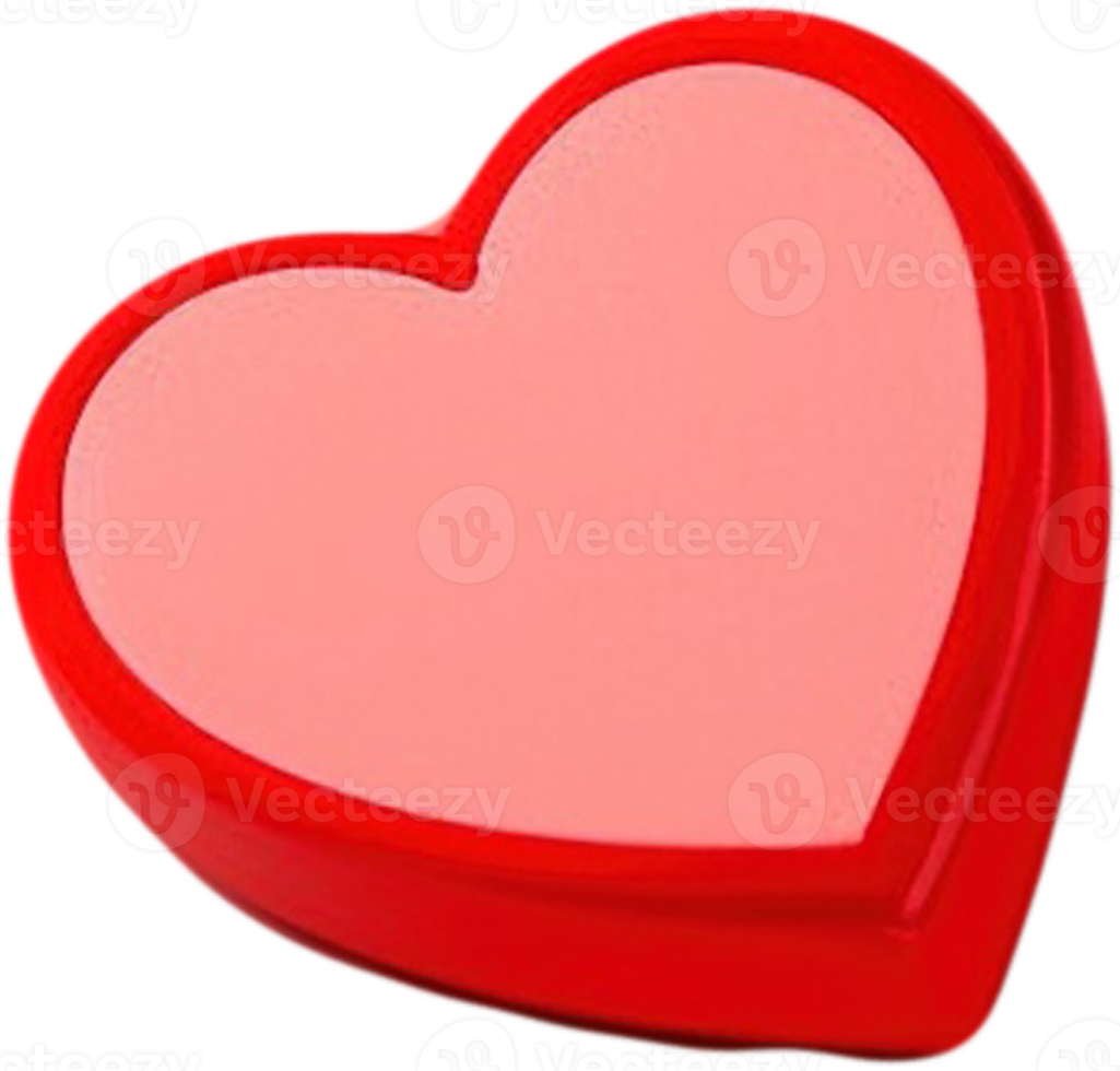 3D Heart Illustration for Valentine's Day png