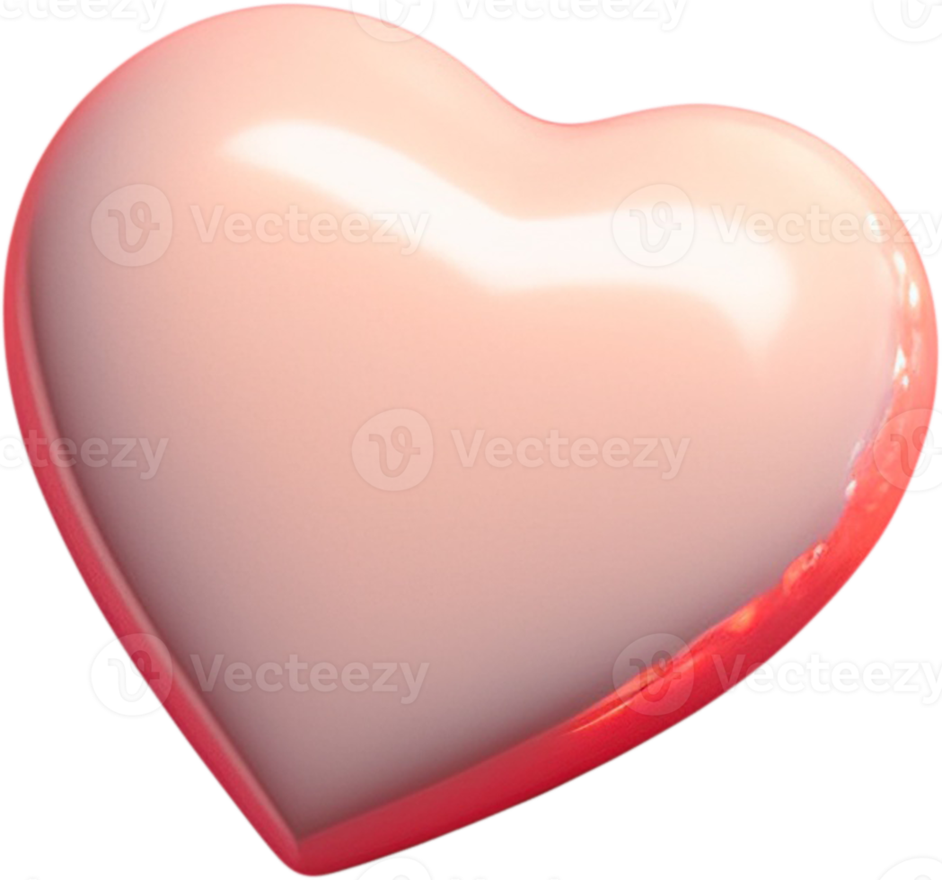 3D sparkling heart shape illustration representing love and romance png