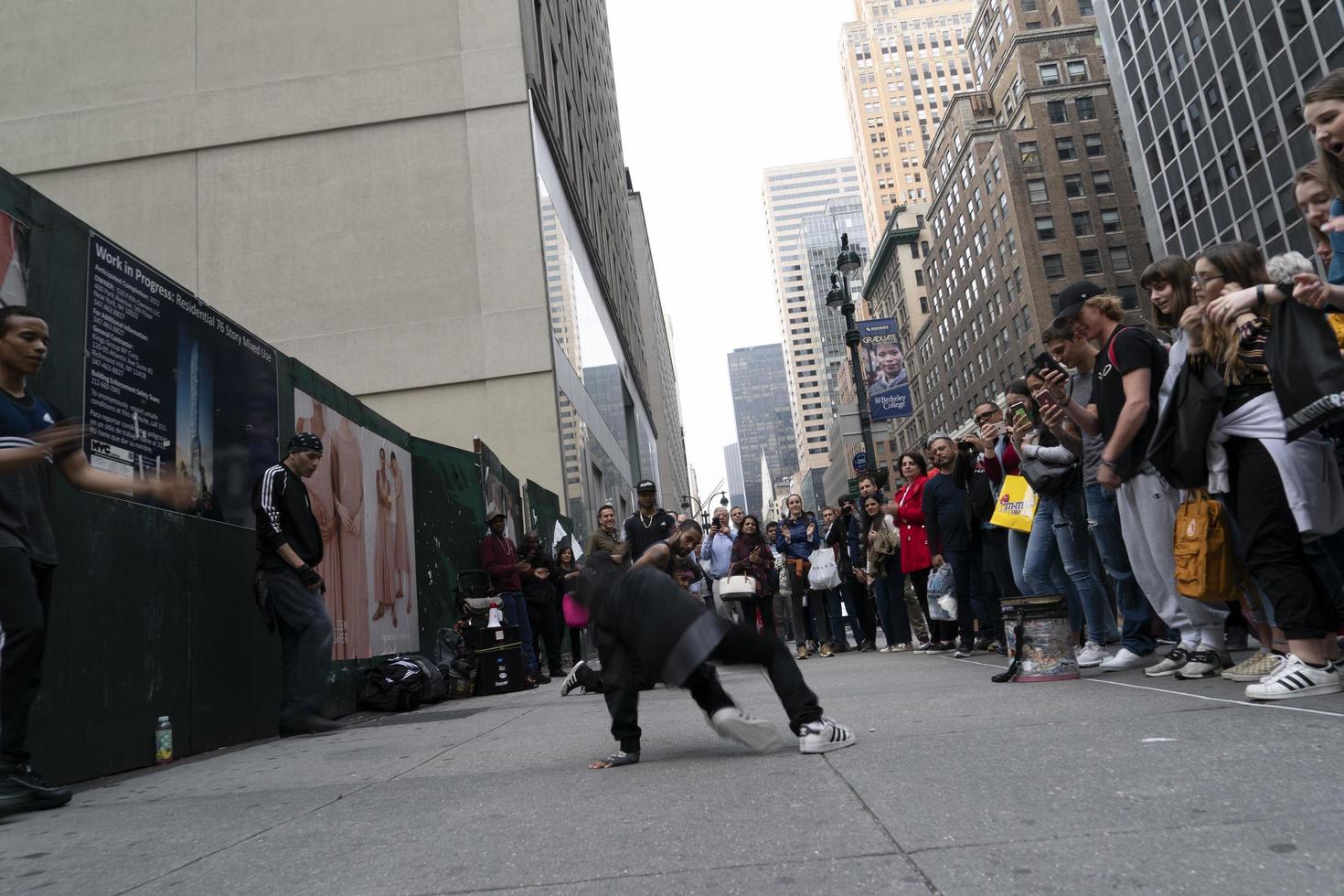 NEW YORK, USA - MAY 7 2019 - Break dancer in 5th avenue photo