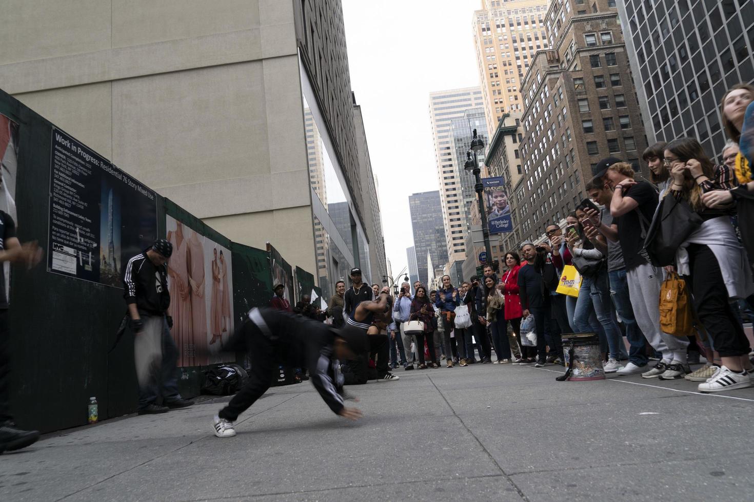 NEW YORK, USA - MAY 7 2019 - Break dancer in 5th avenue photo